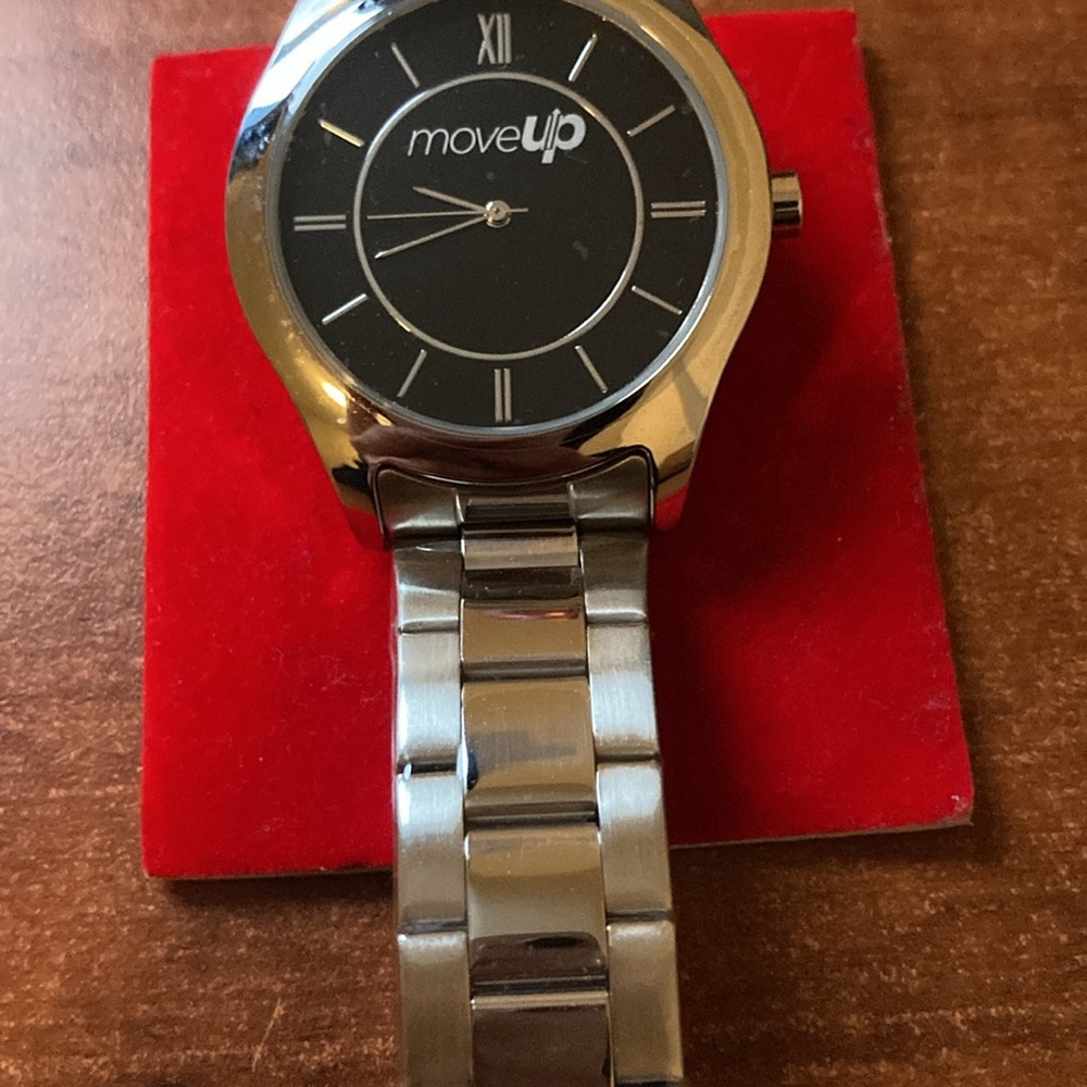 Men's Black and Silver Watch